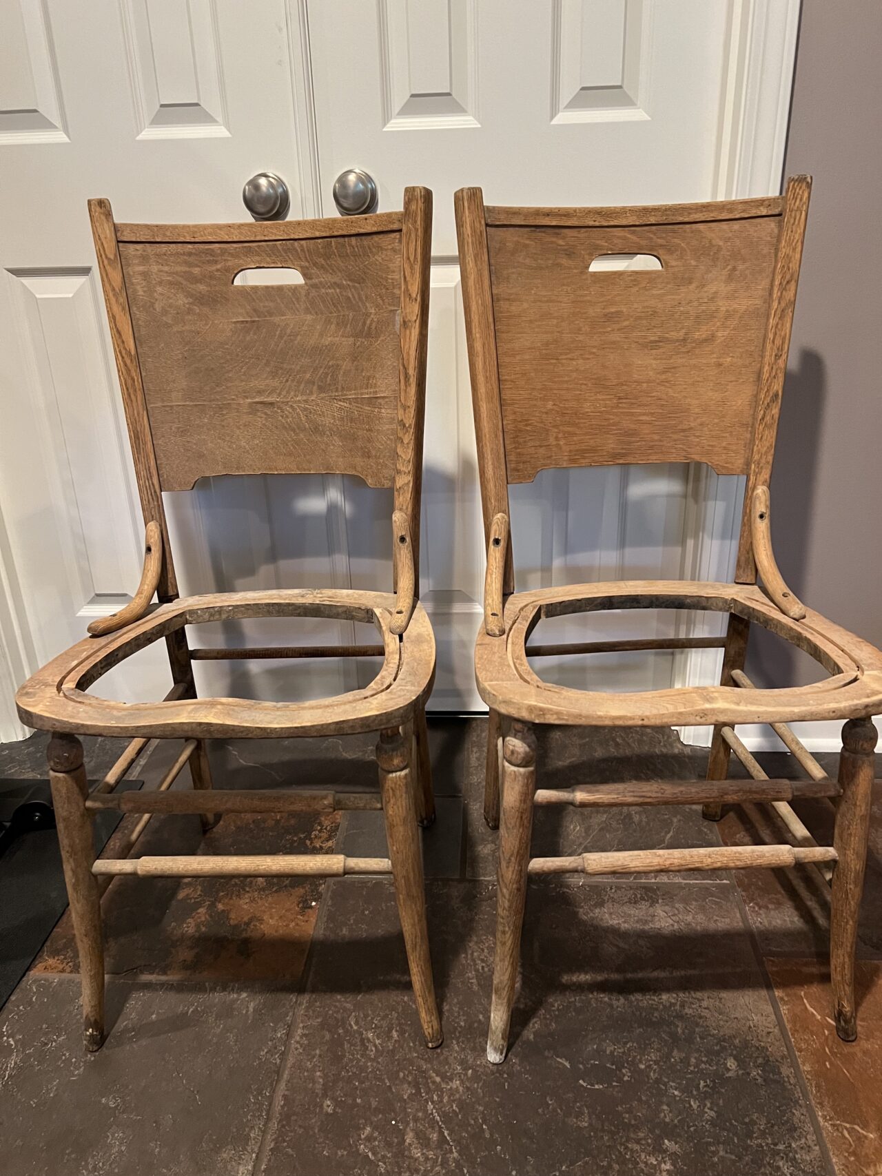 Oak Cane Bottom Dining Chairs River Market Antiques